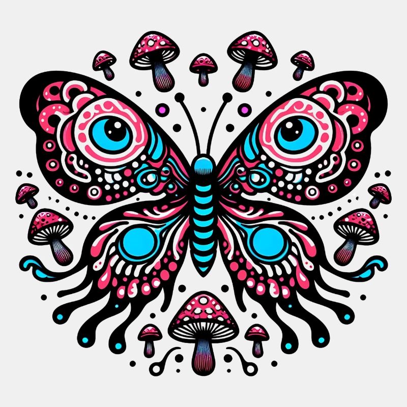 Vibrant Comic Butterfly