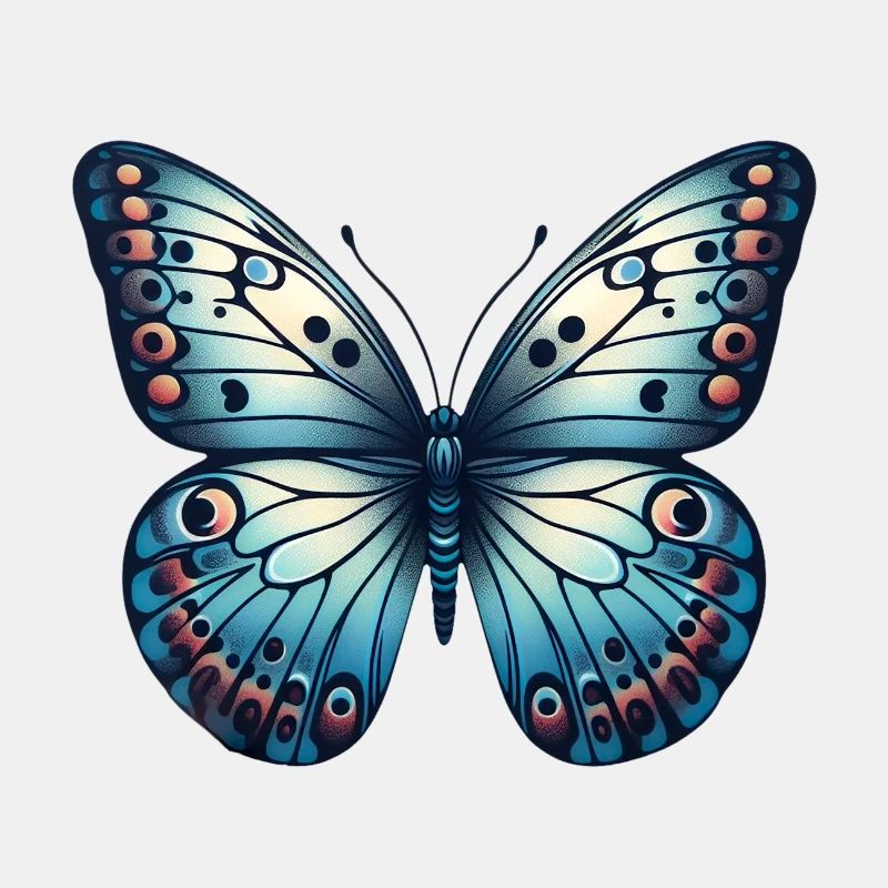 Papillon bleu - papillon