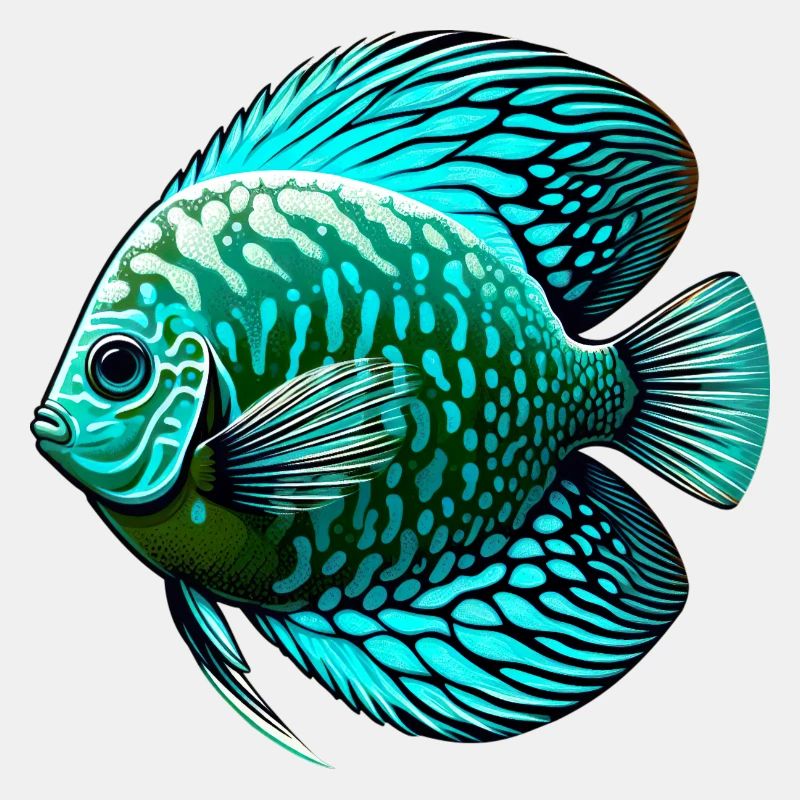 Discus Cichlidé Bleu