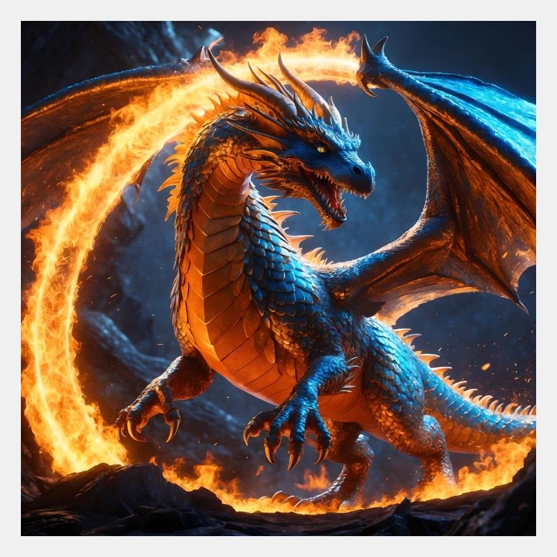 majestätischer 3D-Drache