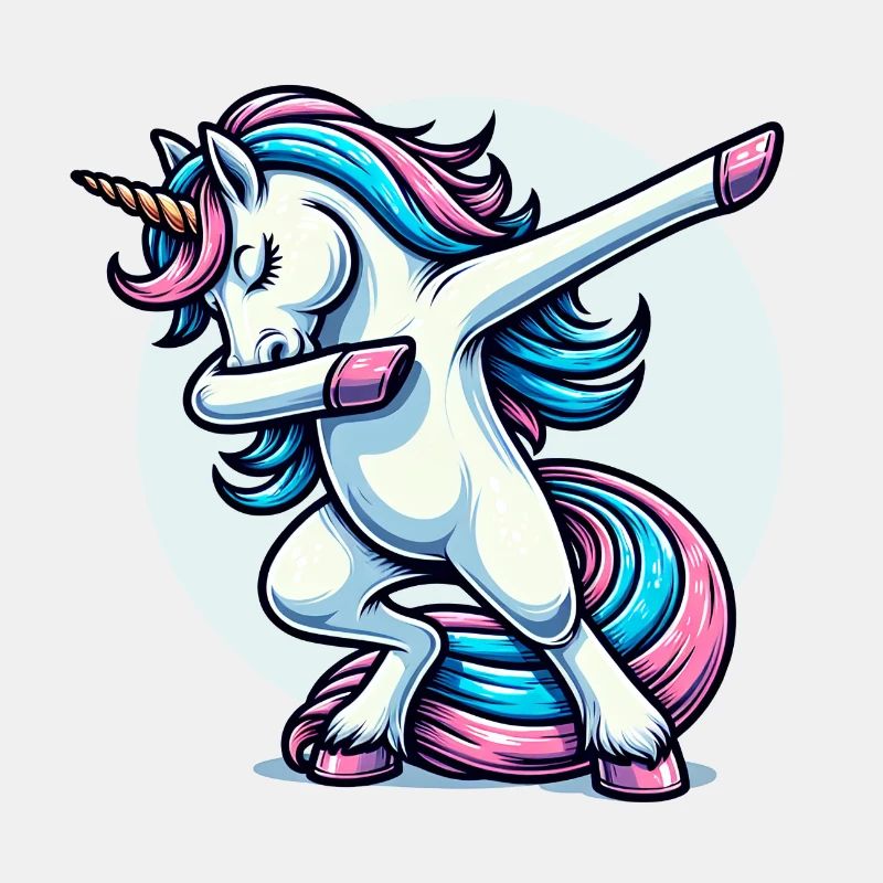 Unicorn Dabbing Einhorn