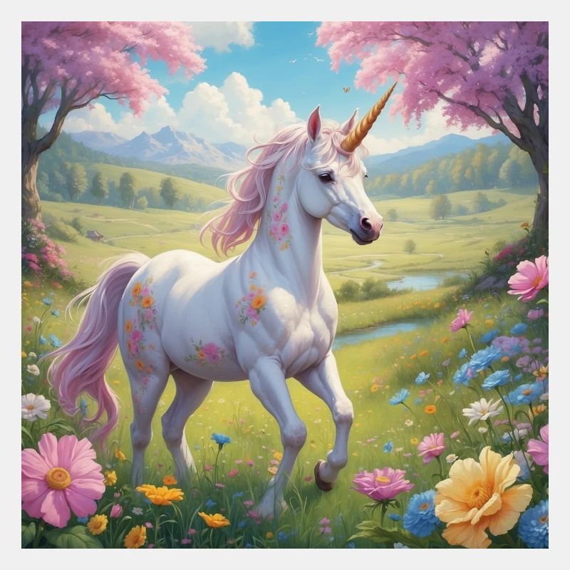 einhorn mit blumen