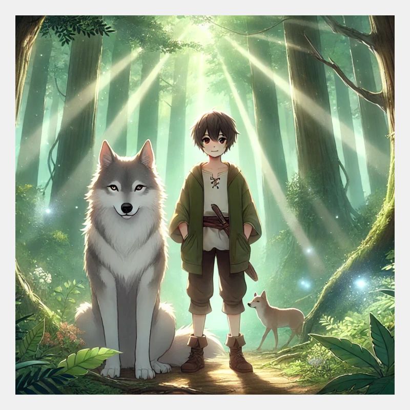 Mann mit Wolf Anime