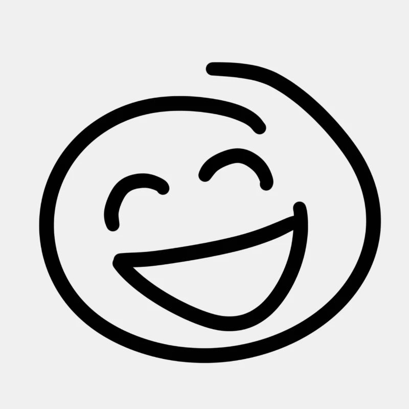 Glückliches lachendes Gesicht