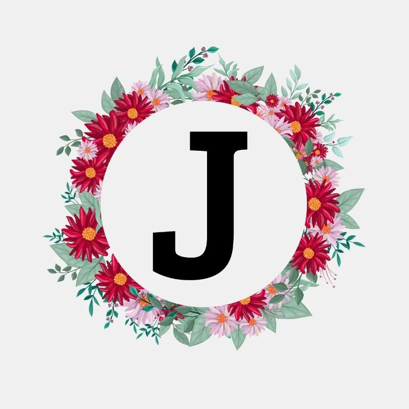 Buchstabe j Blumenkranz