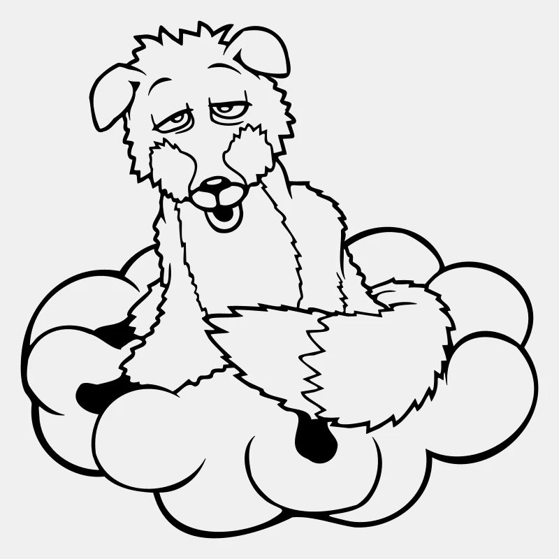 Fox On Cloud Tired Confused Dazed Crazy