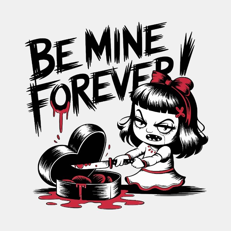 Be Mine Forever - Gothic Valentinstag Schwarzer Humor