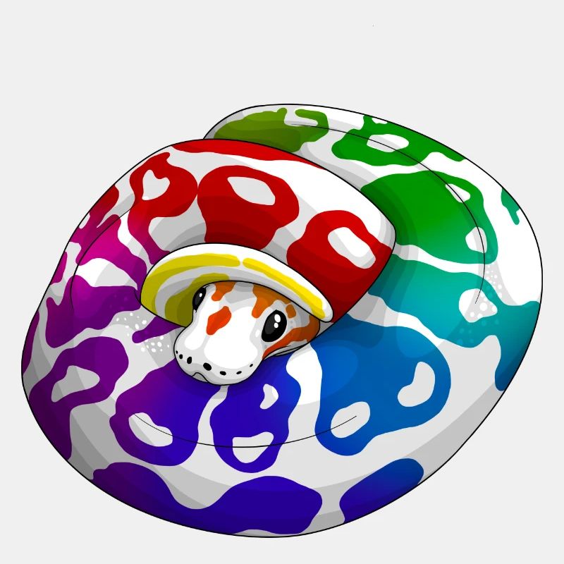 Baby Schlange mit Regenbogen