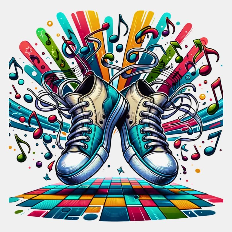 Rhythm Steps: Playful Dancing Sneakers