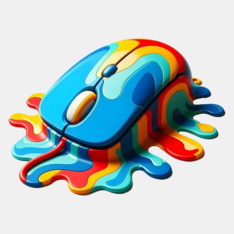 Schmelzende Regenbogen-Computermaus