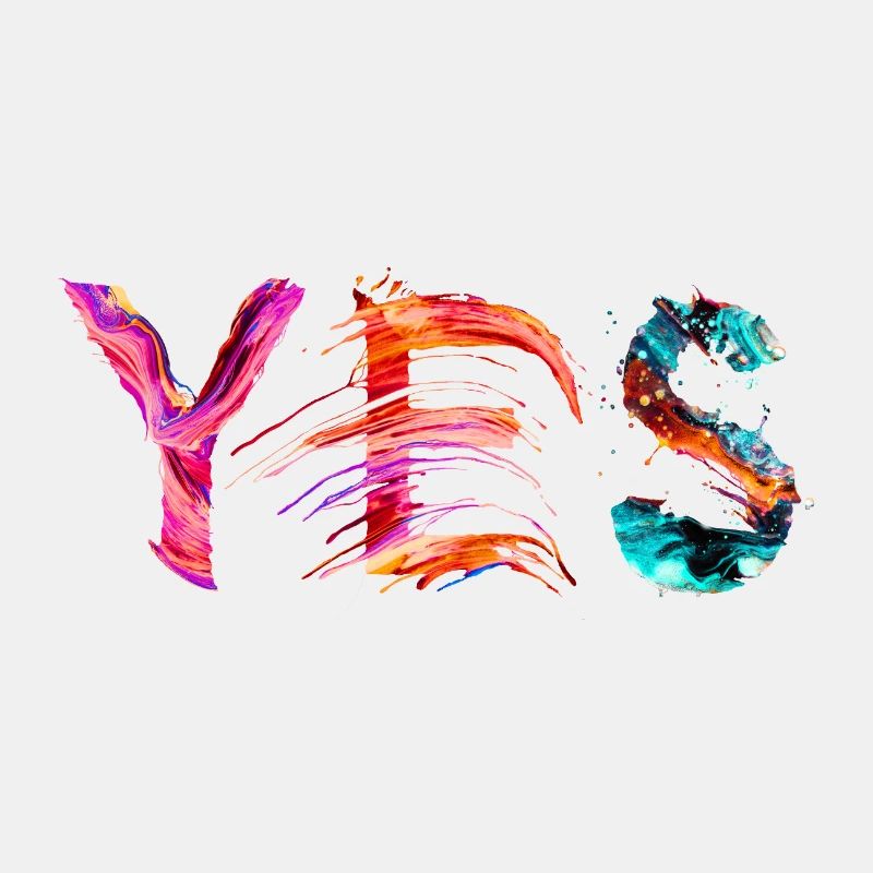 YES – Colorful Statement for Freedom & Creative