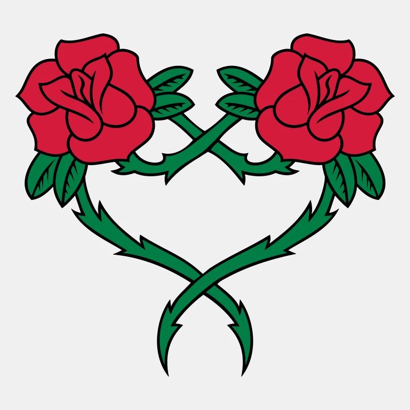 Rose Blumen-Herz-2 3c