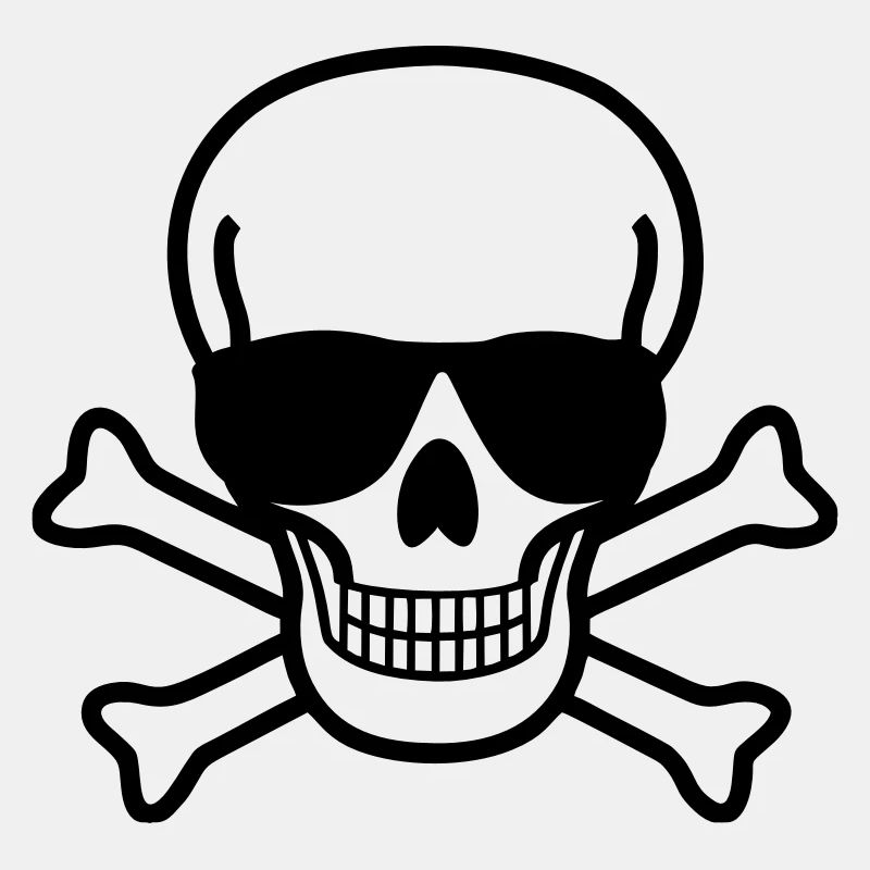 Totenkopf und Sonnenbrille