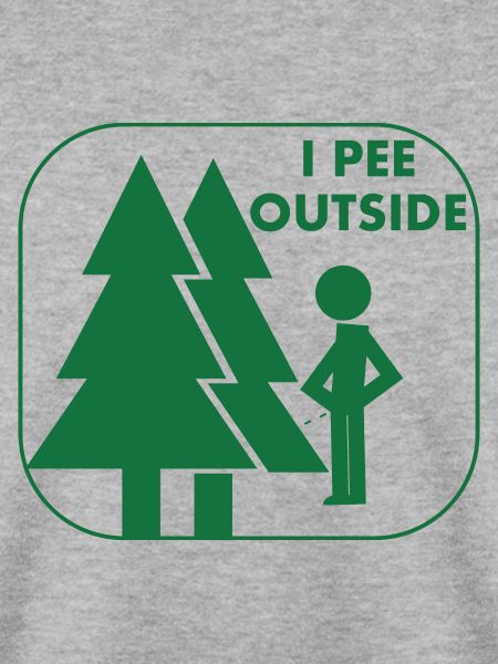 I pee outside