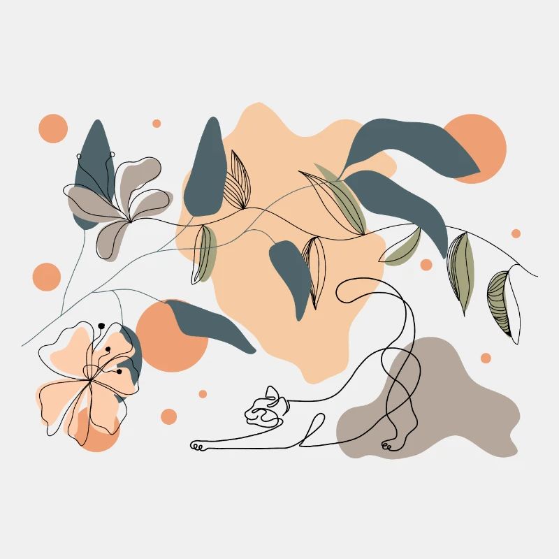 Frühling, Katze und Blumen