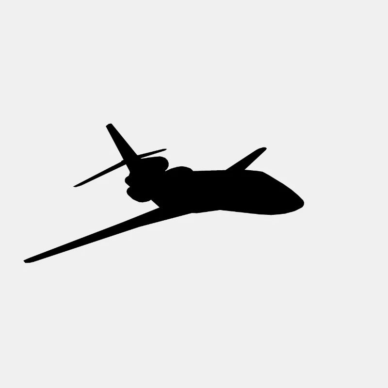 Silhouette mit einem Verkehrsflugzeug