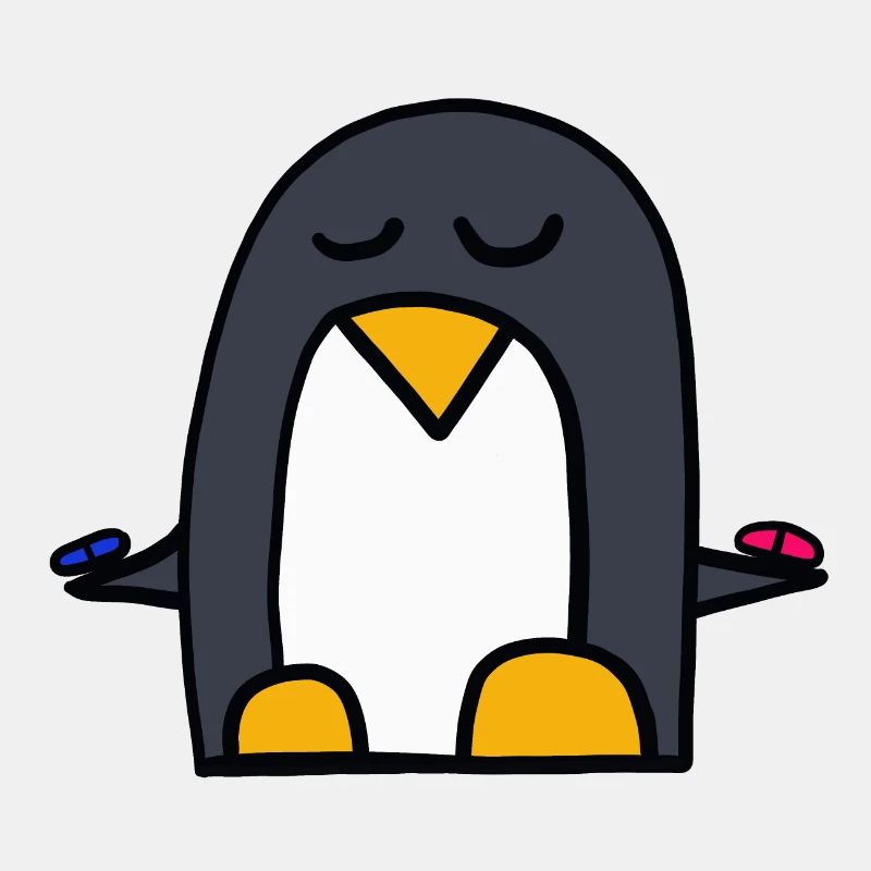 rote Pille oder blaue Pille? Pinguin aus der Matri