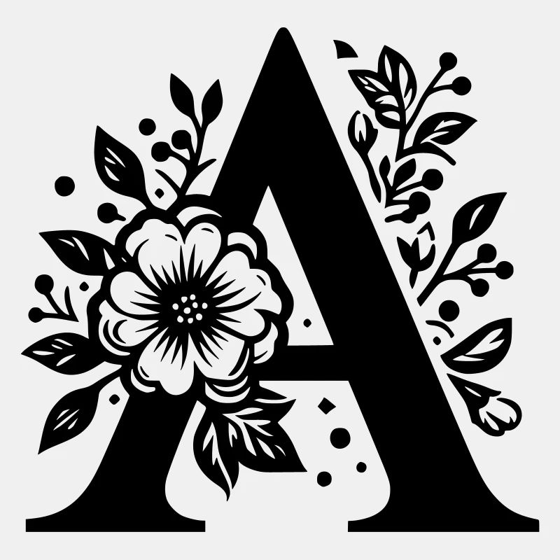 Buchstabe A Floral