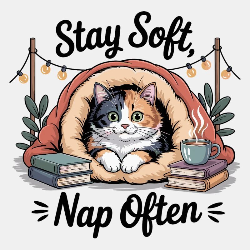 Restez doux, faites souvent la sieste – Chat câlin