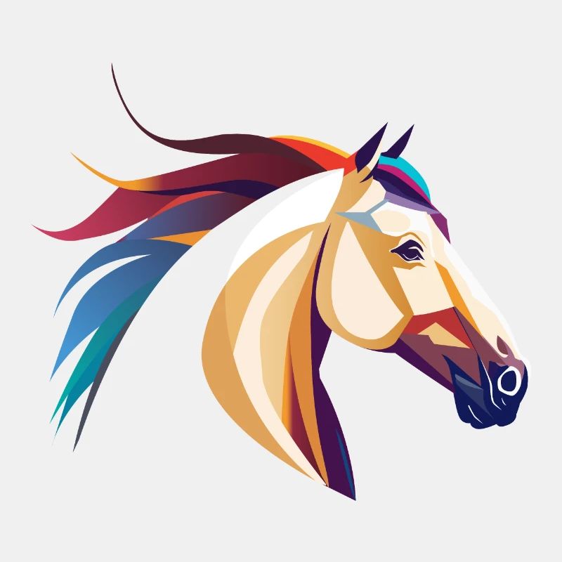 Cheval coloré