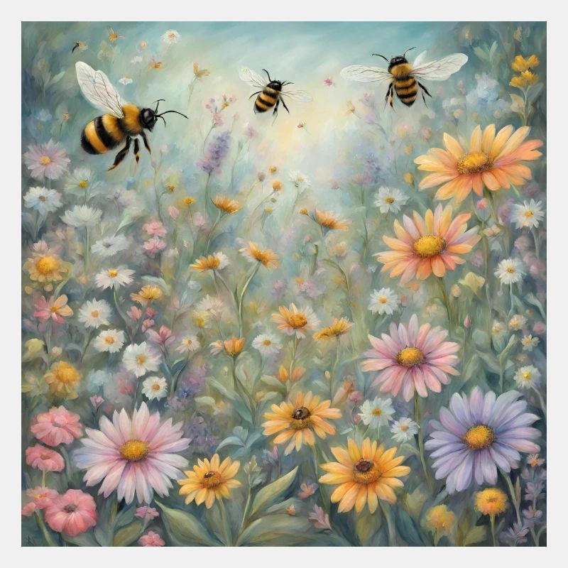 Magischer Garten mit Bienen