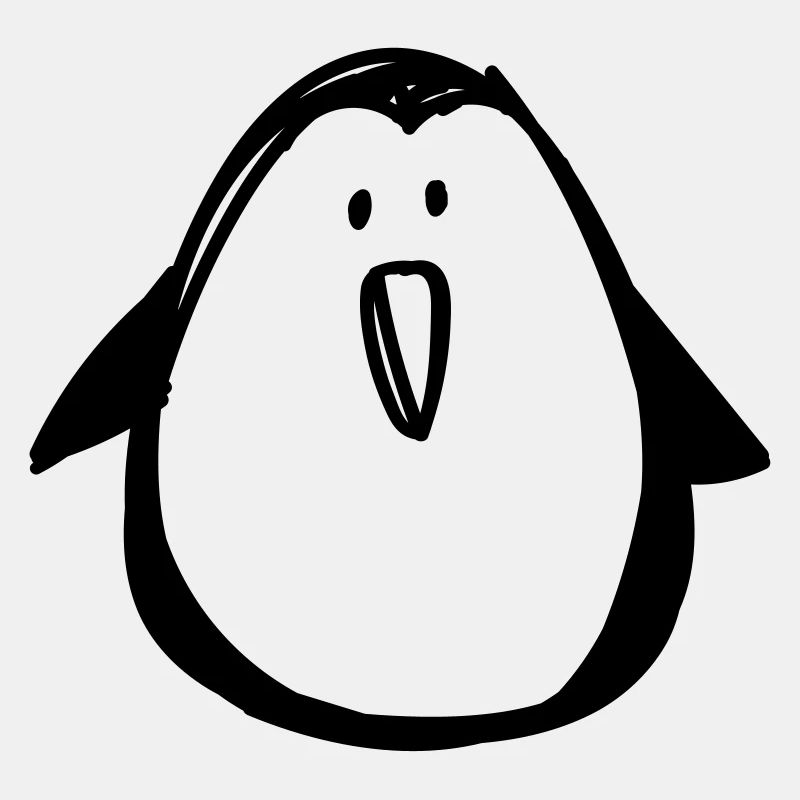 Pinguin - Zeichnung