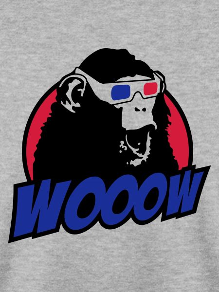 3D Glasses amazed Monkey