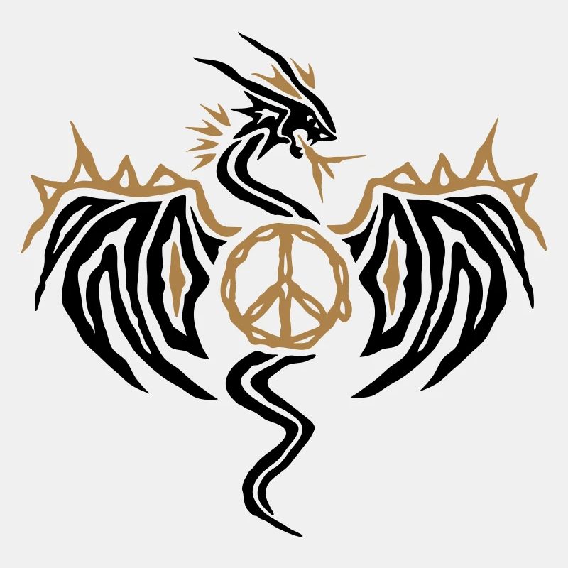 Peace Dragon - Drache mit Friedenszeichen