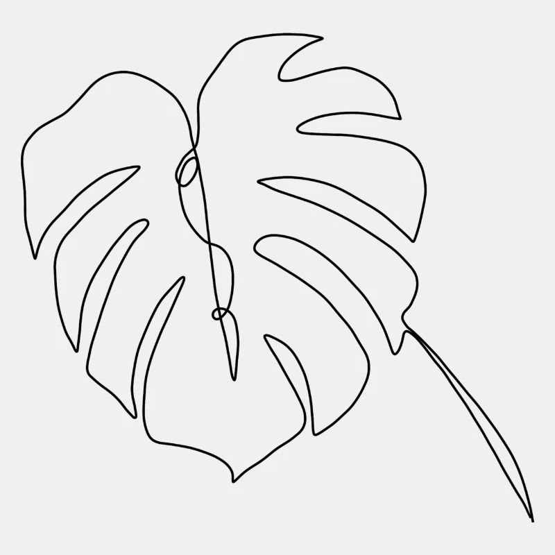 Monstera lineart