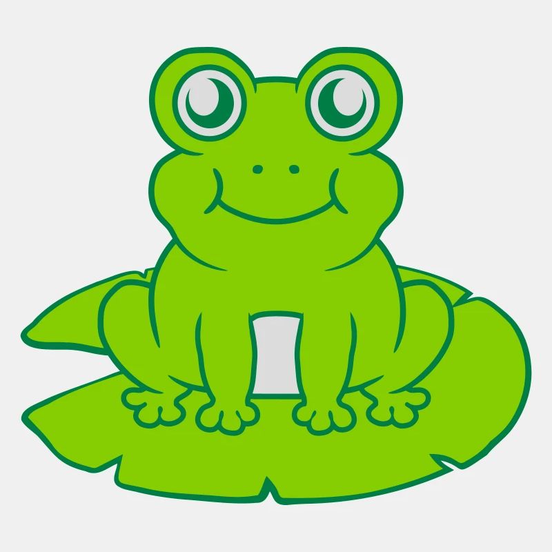 Grenouille assise nénuphar Seeblatt
