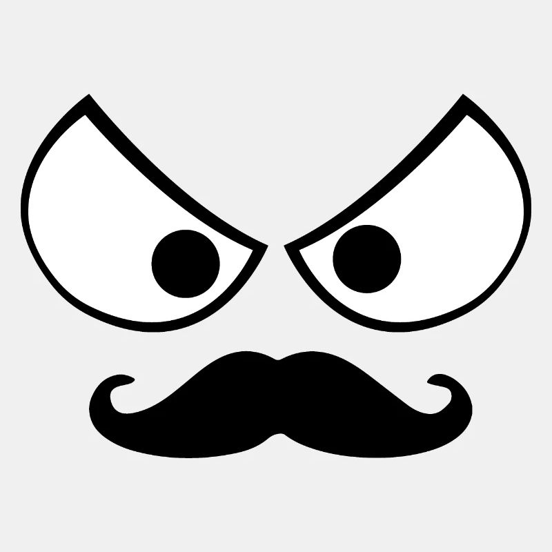 Augen mit Bart Design