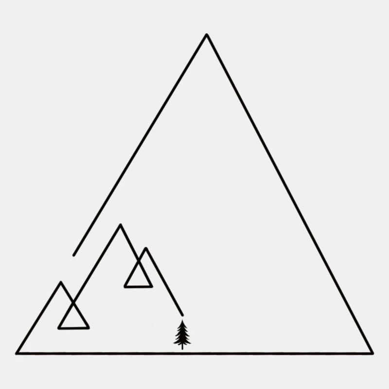 Geometric mountains with trees 🌲