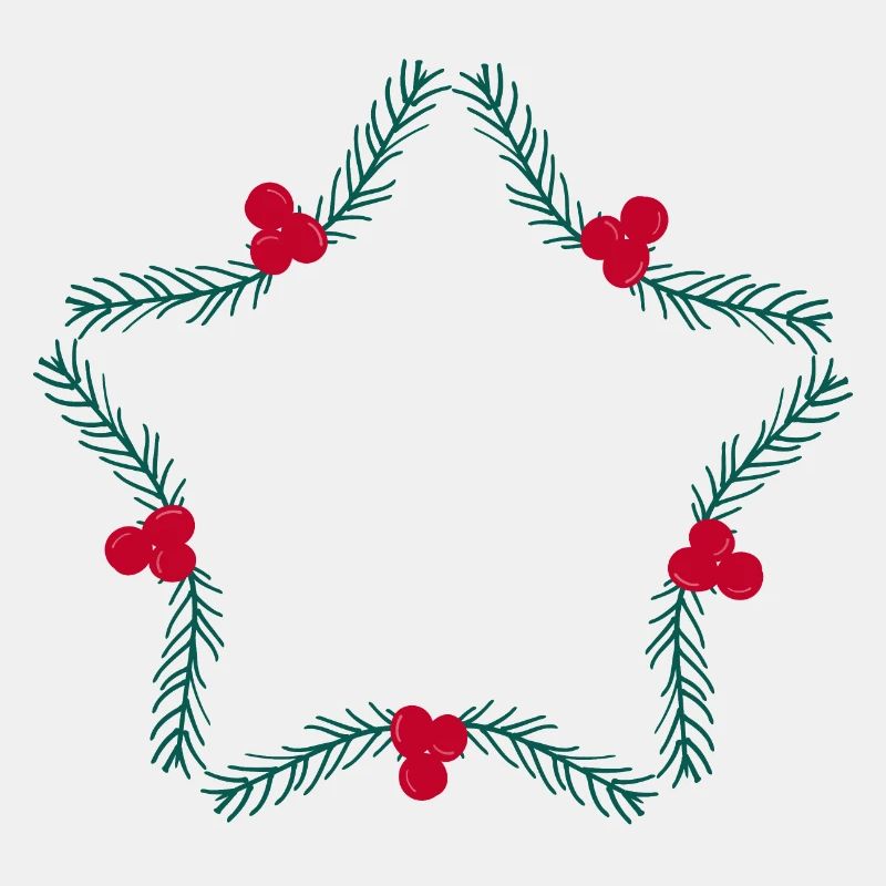 Weihnachtskranz in Sternform