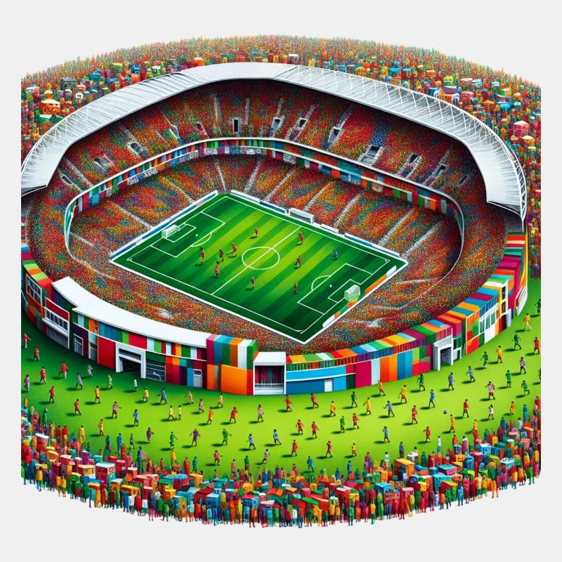 Buntes Fußballstadion