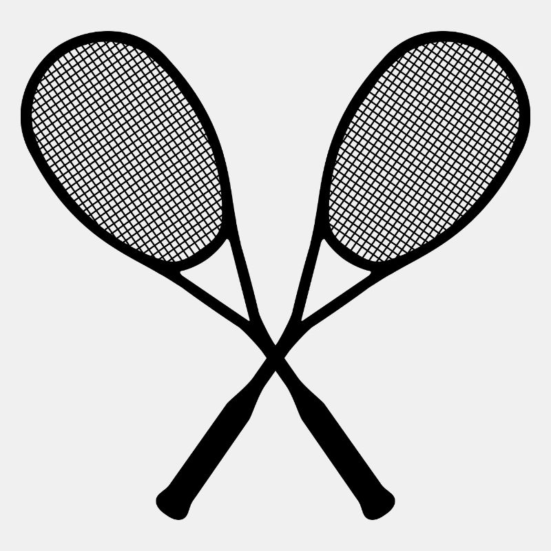 Raquette de squash Logo Croix Noir