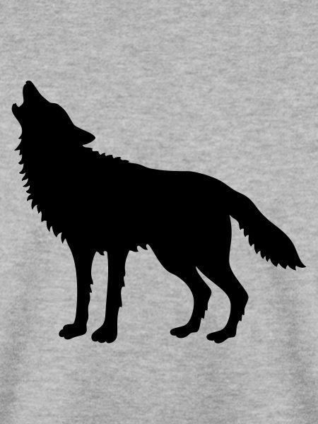 Heulender Wolf (Silhouette)