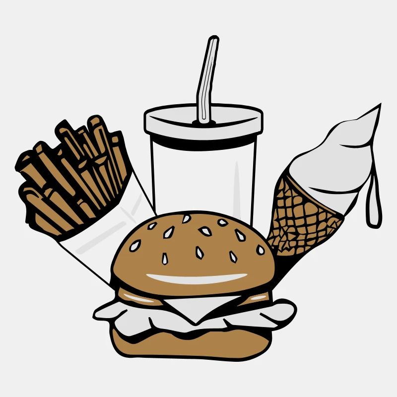 fast food menue eiscreme