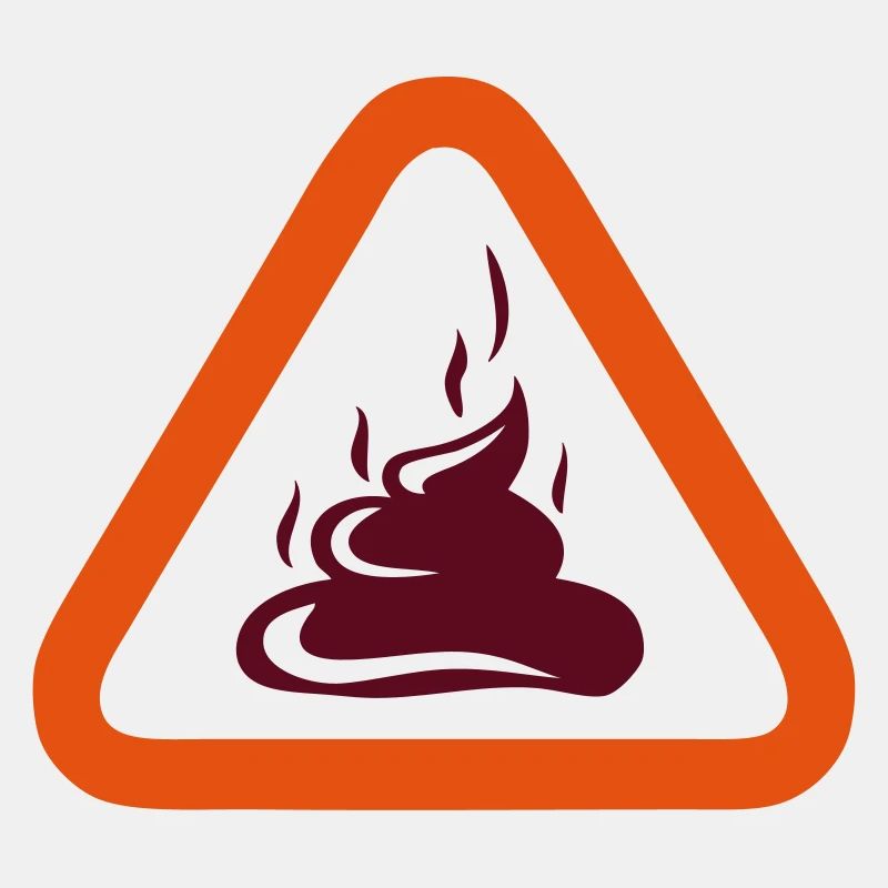 merde panneau danger triangle caca