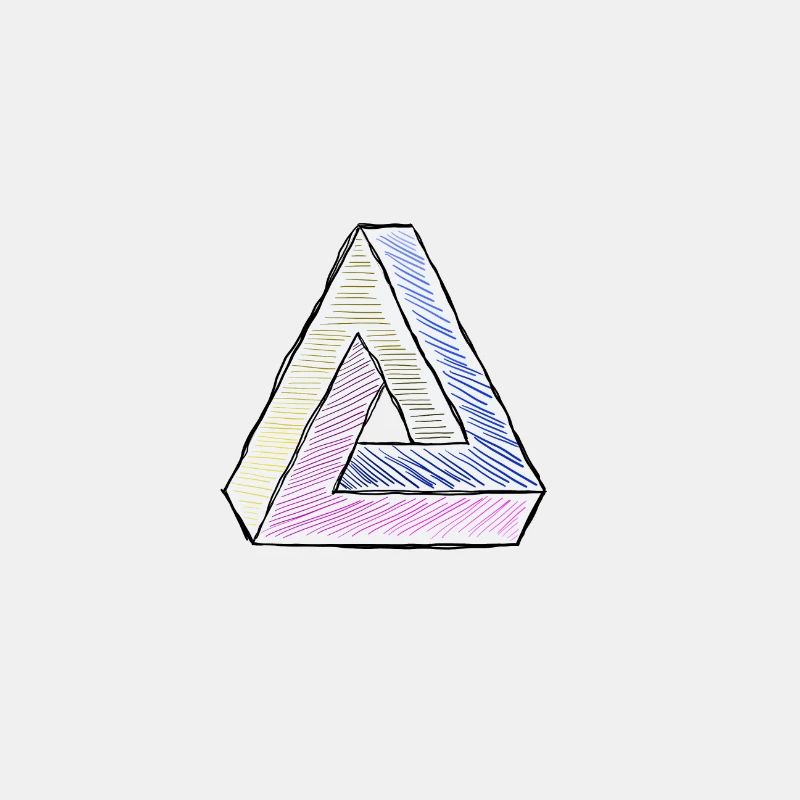 Triangle de Penrose triangle impossible en bande dessinée
