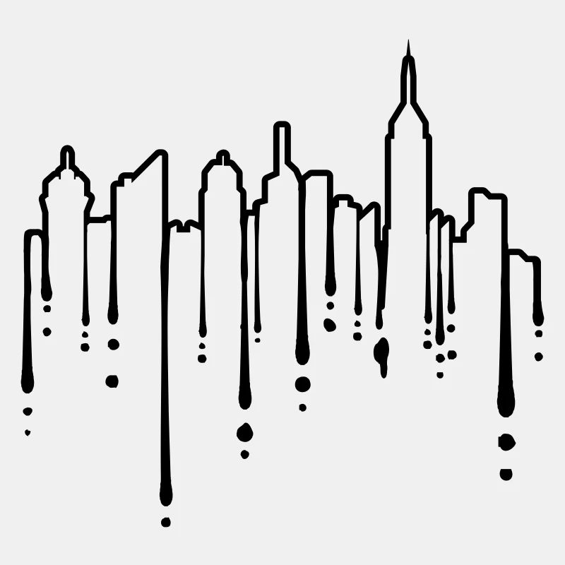 Silhouette Graffiti Gratte-ciel