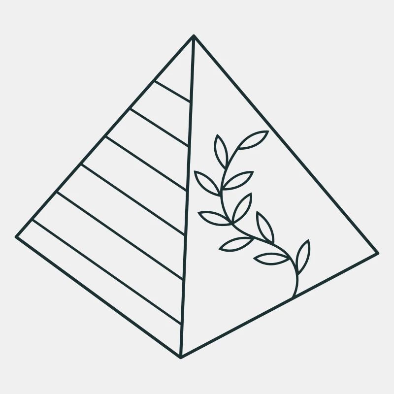 Pyramide mit Blumenbewuchs