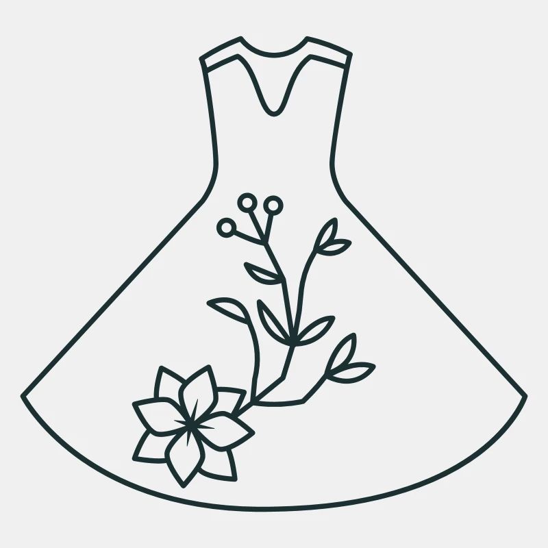 Robe de danse moderne avec des fleurs