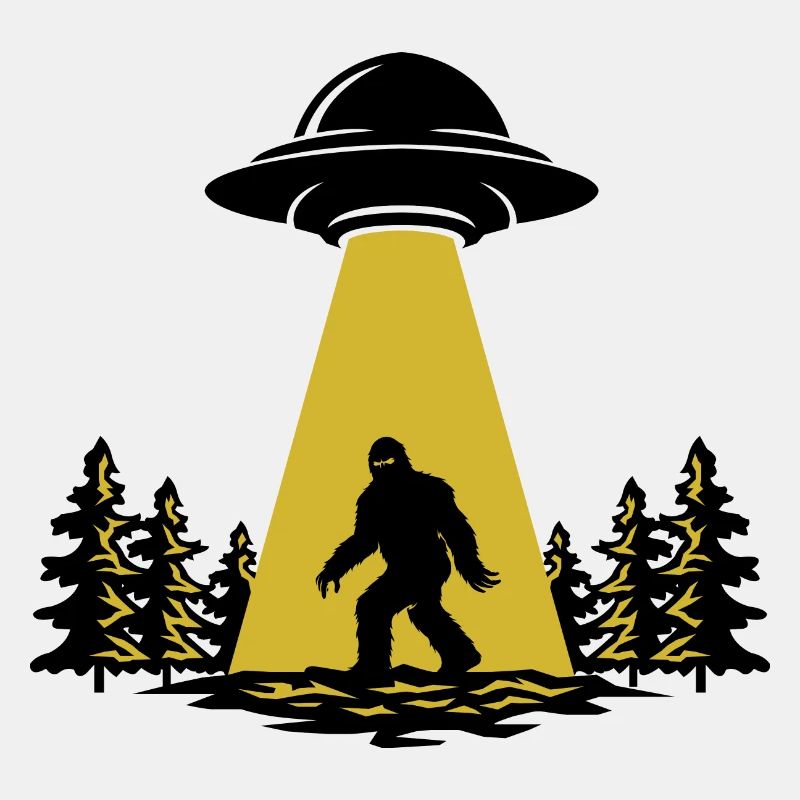 Conception Bigfoot UFO Believer| Sasquatch Alien Tee