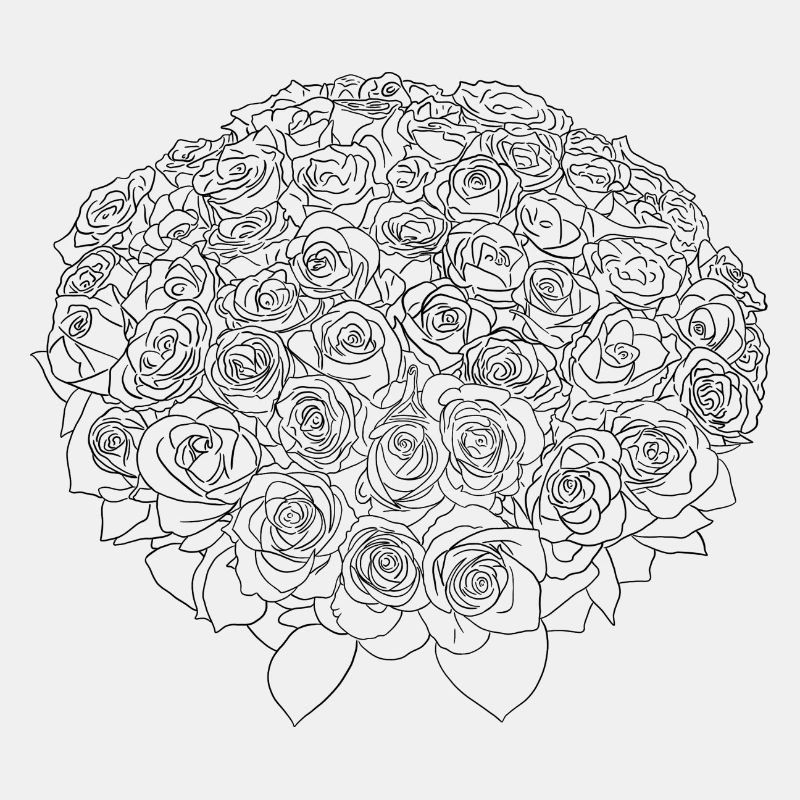 Illustration Blumen Rose