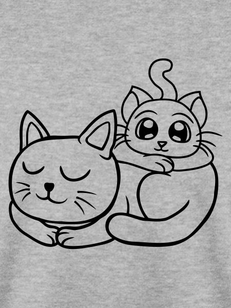 Chillende Katzen Freunde aufeinander