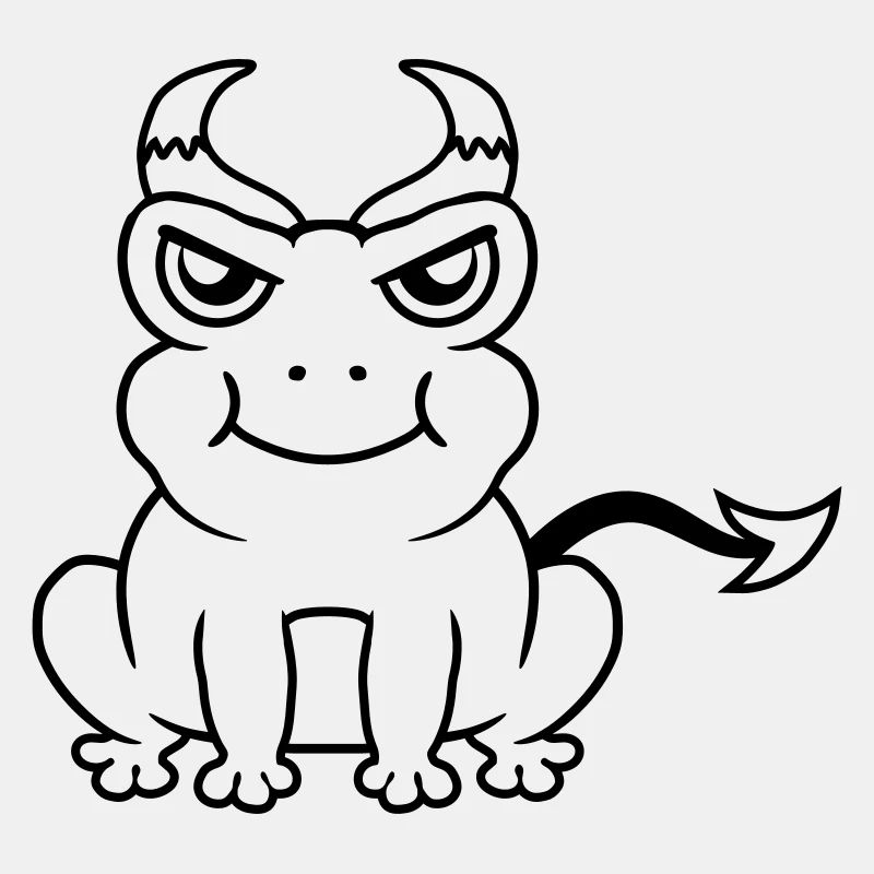 Evil Devil Horns Frog