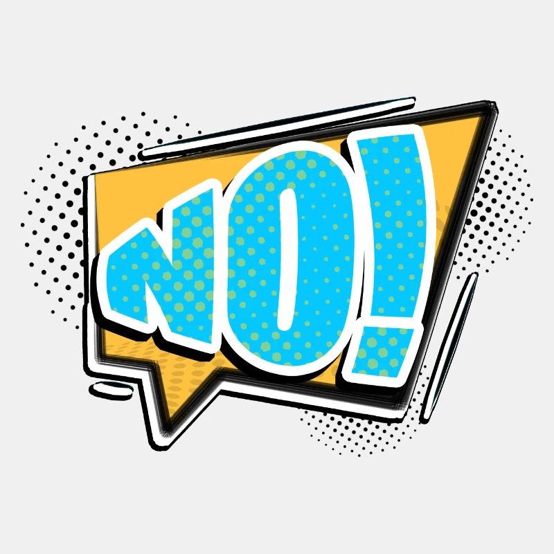 Non! Style bande dessinée Bubble Graffiti Lettrage