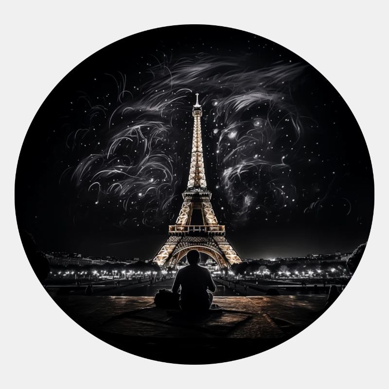 Paris the Eiffel Tower at night