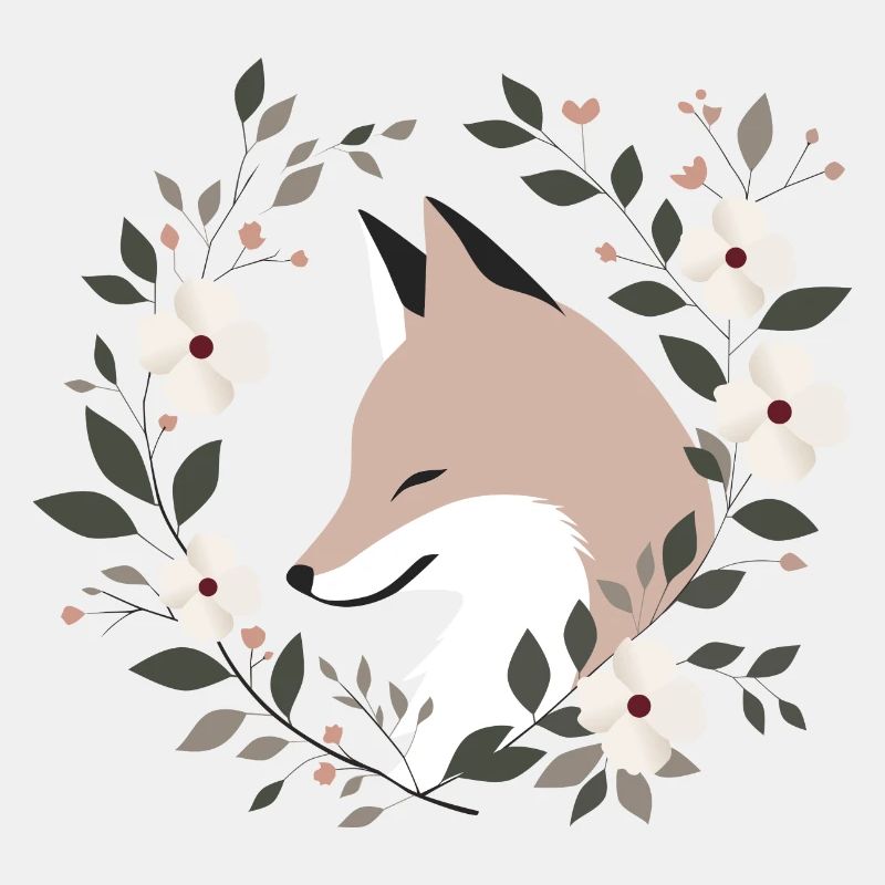 Fuchs mit Blumen