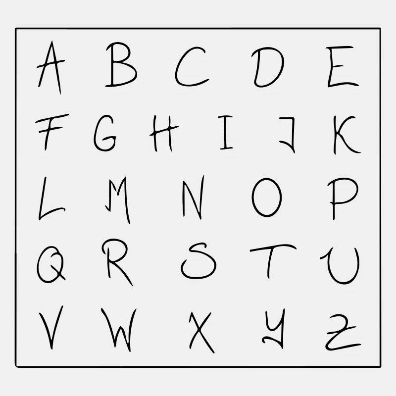 Alphabet mit Rahmen